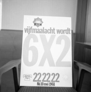 Vijfmaal acht wordt 6x2 affiche, Bestanddeelnr 921-2423
