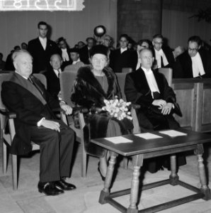 Vijftigste Dies Natales in Rotterdam van de Nederlands Economische Hoge School d, Bestanddeelnr 915-7318