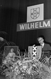 Vijfenzeventig jarig bestaan Wilhelmina Gasthuis , Minister Diepenhorst tijdens , Bestanddeelnr 919-1952