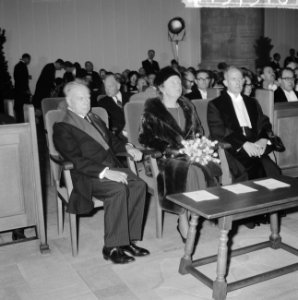 Vijftigste Dies Natales in Rotterdam van de Nederlands Economische Hoge School d, Bestanddeelnr 915-7316