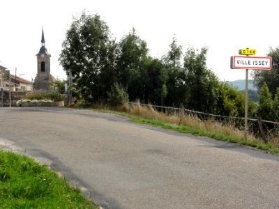 Ville-Issey (Meuse) city limit sign
