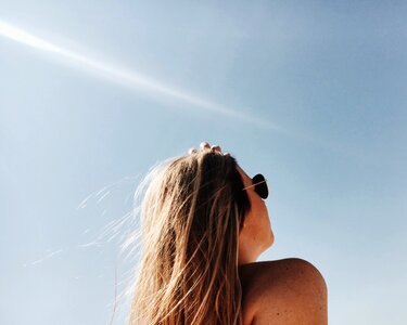 Sunglasses summer hair