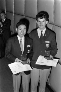 Vijftiende Internationale beroepenwedstrijd 1966, uitreiking prijzen te Utrecht,, Bestanddeelnr 919-3016