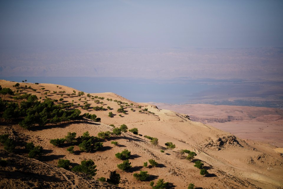 Views on Mount Nebo in Jordan, looking toward the Dead Sea and the border with Israel 03
