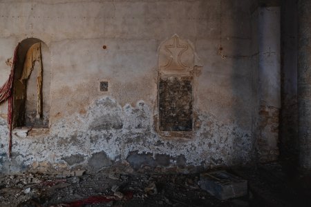 Views on 28th June 2019 in and around the destroyed Catholic cathedral in Sinjar 46