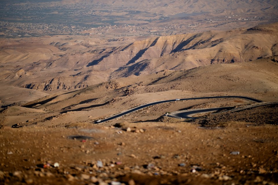 Views on Mount Nebo in Jordan, looking toward the Dead Sea and the border with Israel 01