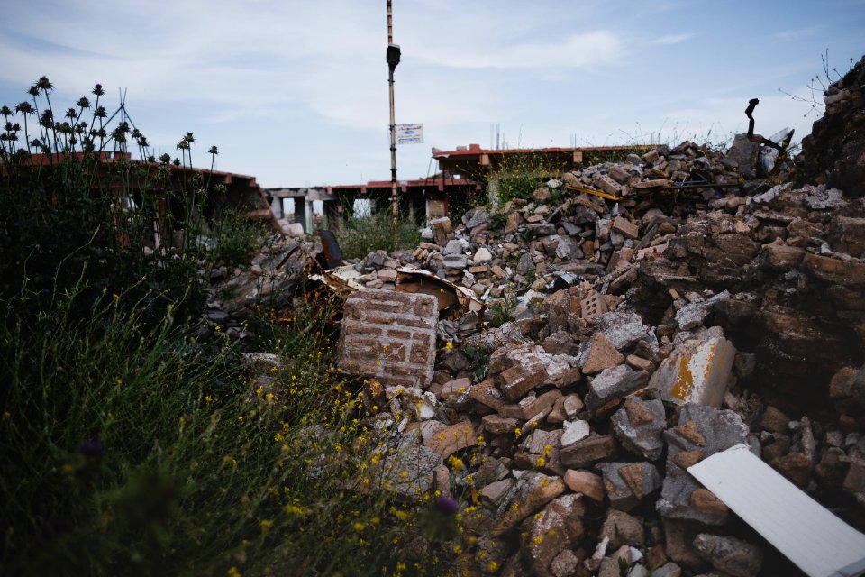 Views of the ruined minaret of Qutb ad-Din Muhammad around the old city of Shingal following destruction during the war with the Islamic State 25