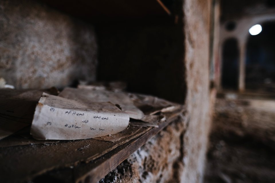 Views on 28th June 2019 in and around the destroyed Catholic cathedral in Sinjar 31
