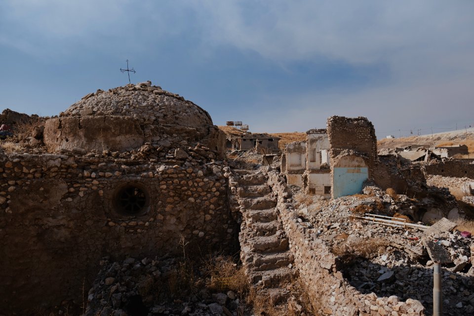 Views on 28th June 2019 in and around the destroyed Catholic cathedral in Sinjar 09