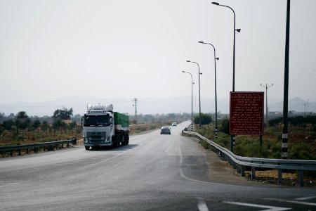 Views on the Israeli side of the bus stop near Allenby Border Crossing 10