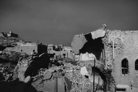 Views on 28th June 2019 in and around the destroyed Catholic cathedral in Sinjar 03