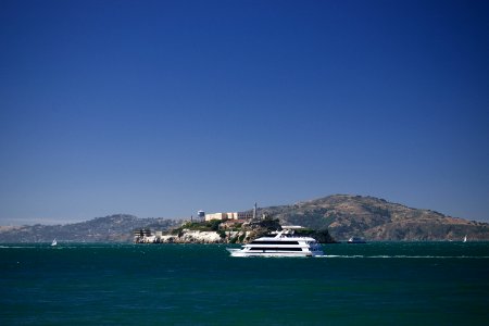 Views of the San Francisco Bay with Alcatraz Island in the background 02 photo