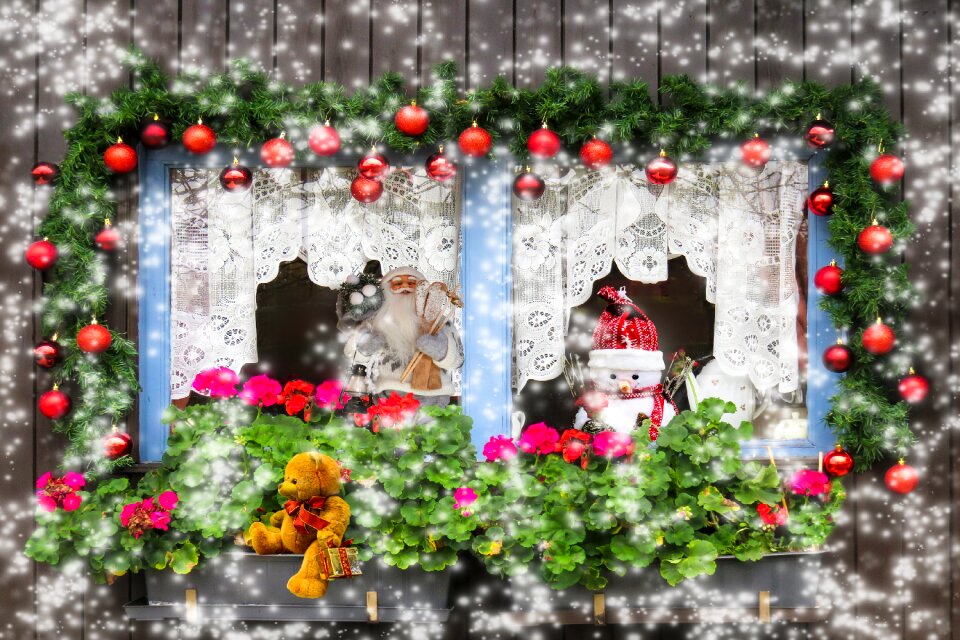 Christmas time winter magic snowman