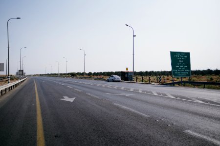 Views on the Israeli side of the bus stop near Allenby Border Crossing 03