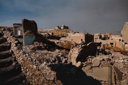 Views on 28th June 2019 in and around the destroyed Catholic cathedral in Sinjar 06