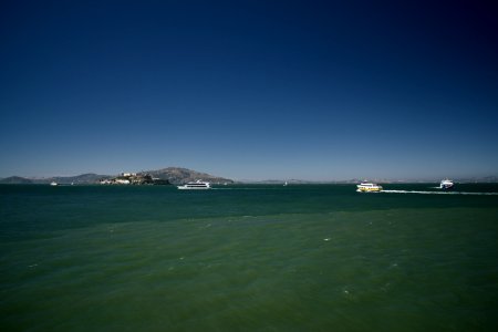 Views of the San Francisco Bay with Alcatraz Island in the background 01 photo