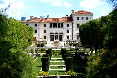 Villa from the gardens - Vizcaya Museum and Gardens - Miami, Florida - DSC08678