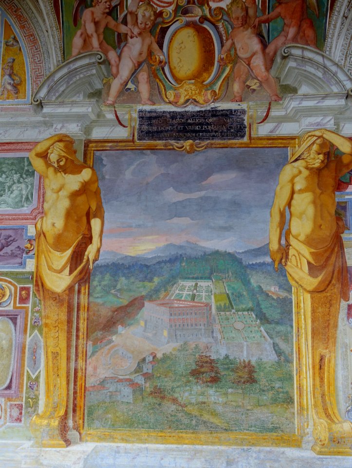 Villa Farnese depiction - Casino interior - Villa Lante, Bagnaia, Italy - DSC01918