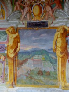 Villa Farnese depiction - Casino interior - Villa Lante, Bagnaia, Italy - DSC01918