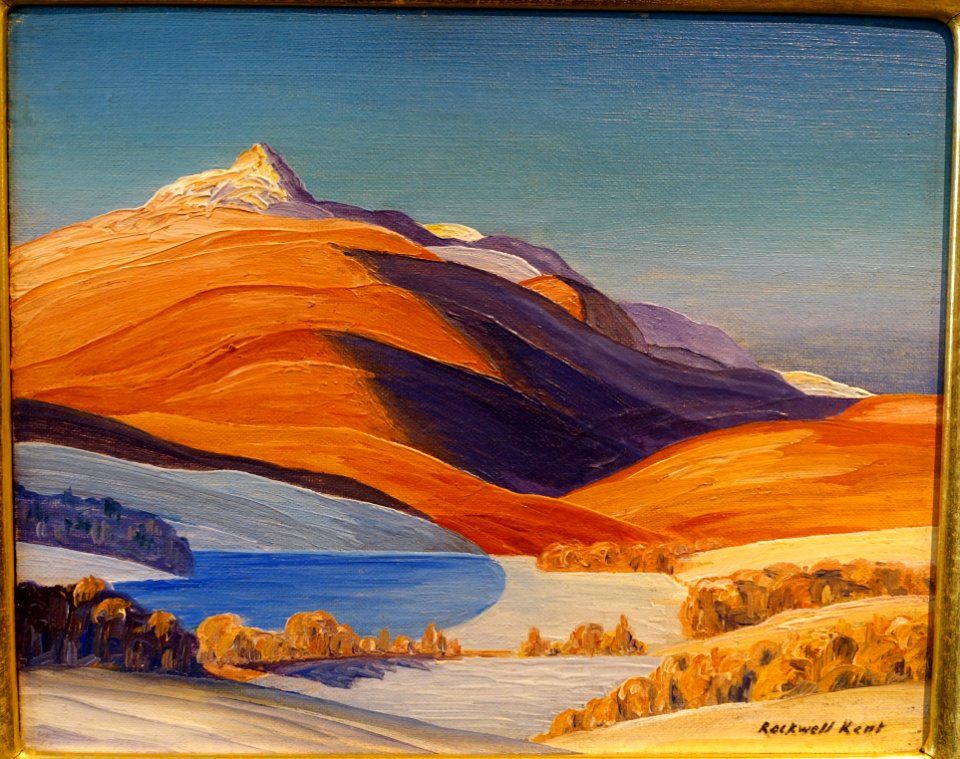 Vermont Study, Rockwell Kent, c. 1920, oil on canvasboard - Bennington Museum - Bennington, VT - DSC08772