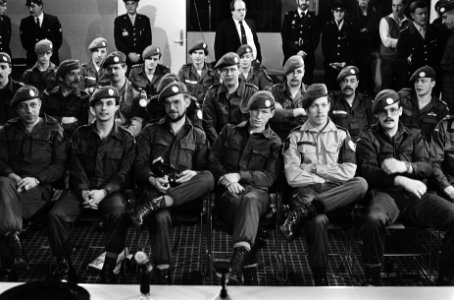 Vertrek kwartiermakers van Ned. Sinai detachement van Schiphol onder leiding van, Bestanddeelnr 932-0230