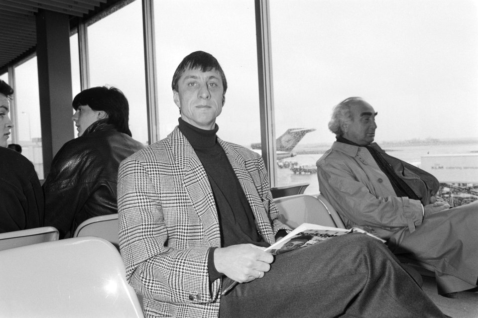 Vertrek Johan Cruijff van Schiphol naar Barcelona, Bestanddeelnr 934-1806