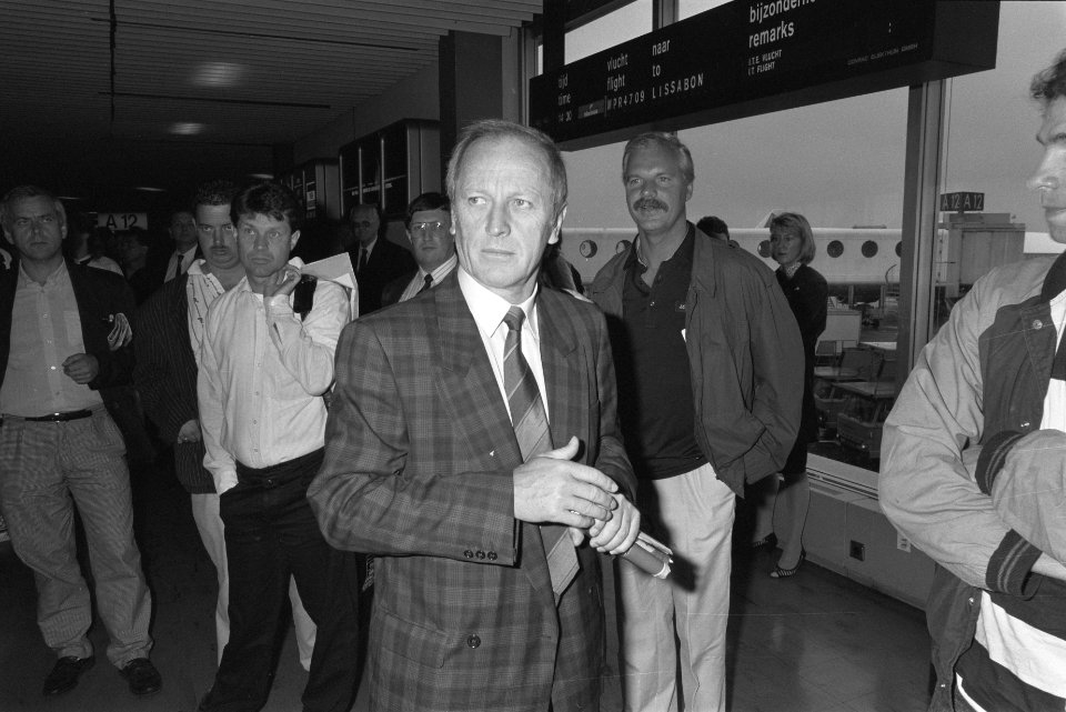Vertrek Ajax naar Lissabon trainer Kurt Linder, Bestanddeelnr 934-3059