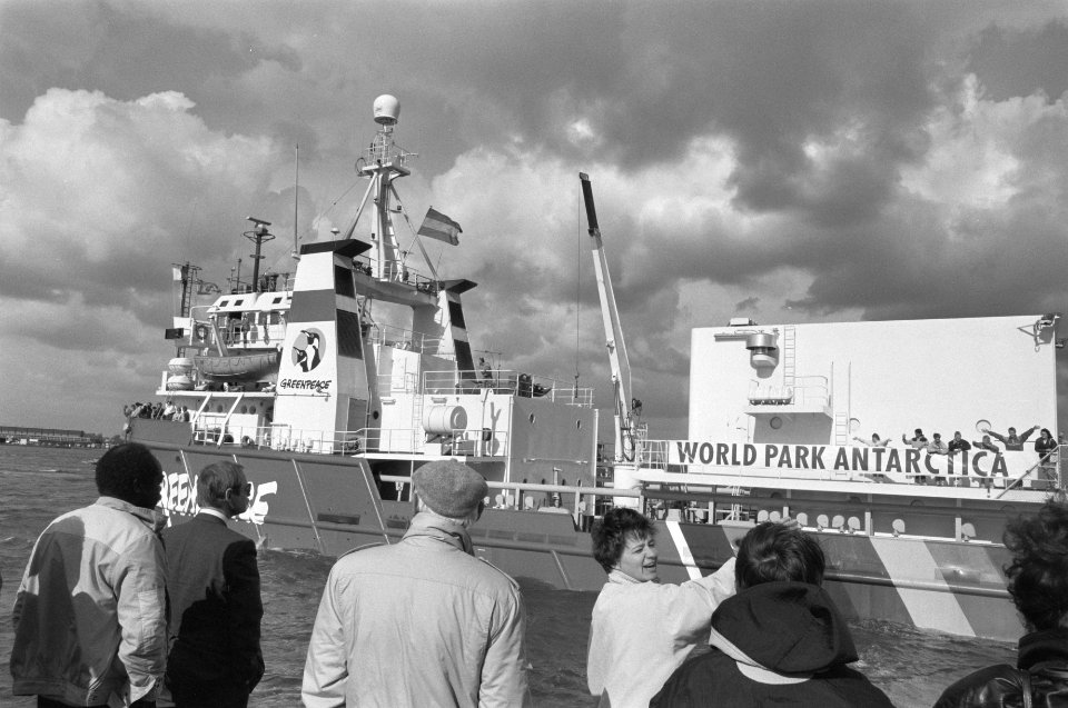 Vertrek Greenpeaceschip Gondwana naar Zuidpool, Bestanddeelnr 934-3332
