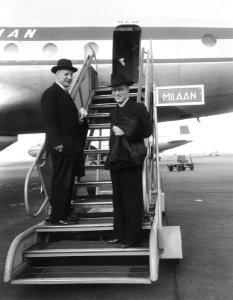 Vertrek mgr D A Nierman en secretaris A Roorda naar Rome, Bestanddeelnr 909-0285