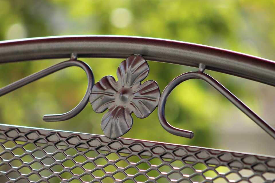 Wrought iron garden terrace