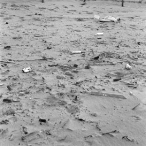Verontreinigingen, strand, kijkduin, Bestanddeelnr 167-0074