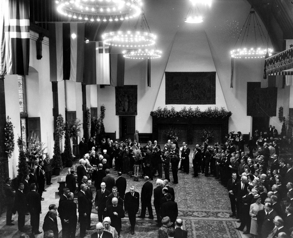 Verloving Prinses Beatrix , overzicht plechtigheid in de Ridderzaal, Bestanddeelnr 917-9196