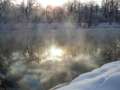 Water for turn the river photo