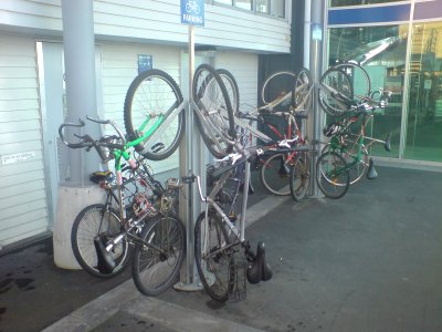 Vertical Bike Parking Racks, Ferry Terminal