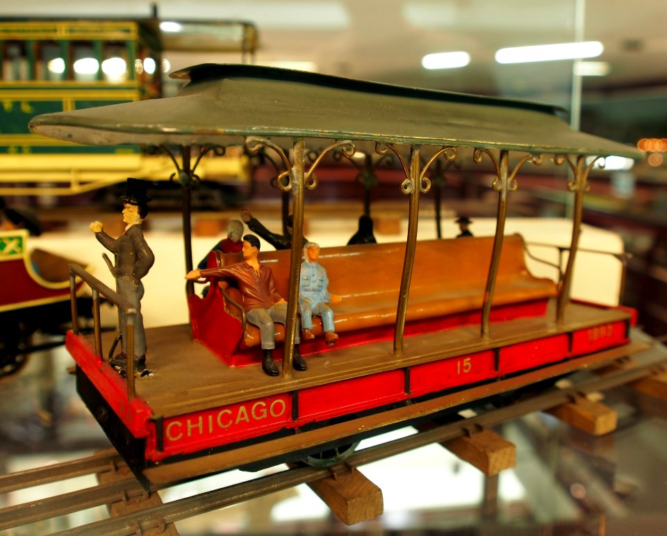 Very old model of a train-wagon, Musée du jouet de Colmar, pic1