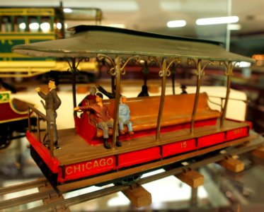 Very old model of a train-wagon, Musée du jouet de Colmar, pic1