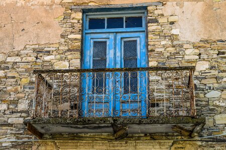 Traditional old house balcony