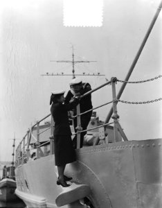 Vertrek uit Den Helder van H. Ms. Fregat van Speyk na Nederlandse Antillen . Mat, Bestanddeelnr 905-8005