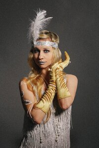Modern art nouveau gloves
