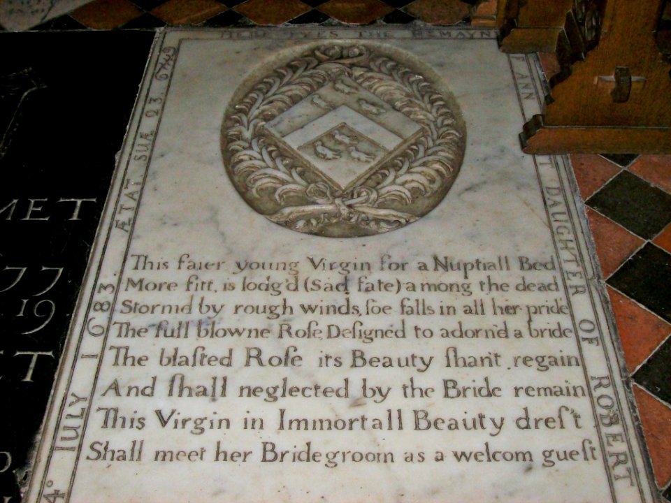 Verse epitaph, Edenbridge parish church
