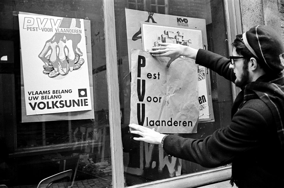 Verkiezingen in Belgie 31 maart aanstaande. Studenten in Leuven hebben aktie met, Bestanddeelnr 921-1737