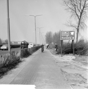 Verbreding van Rijksweg Den Haag Rotterdam bij Delft, Bestanddeelnr 916-1752