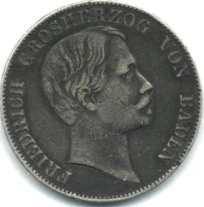 Vereinstaler Baden 1862 obverse