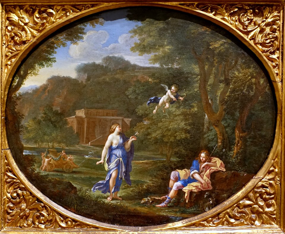 Venus and Adonis, by Filippo Lauri, Rome, c. 1671, oil on canvas - Blanton Museum of Art - Austin, Texas - DSC07857