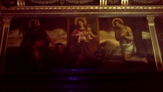 Vergine con Gesù sul trono, San Rocco e San Sebastiano 