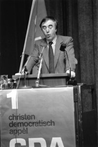 Vergadering ARP partijraad, tevens opdracht ARP, De Boer tijdens rede, Bestanddeelnr 929-4346