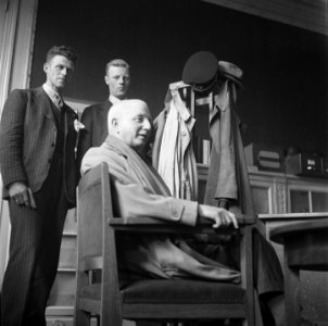Verhoor van Max Blokzijl, de radiopropagandist van de NSB Blokzijl werd in sept, Bestanddeelnr 900-2864
