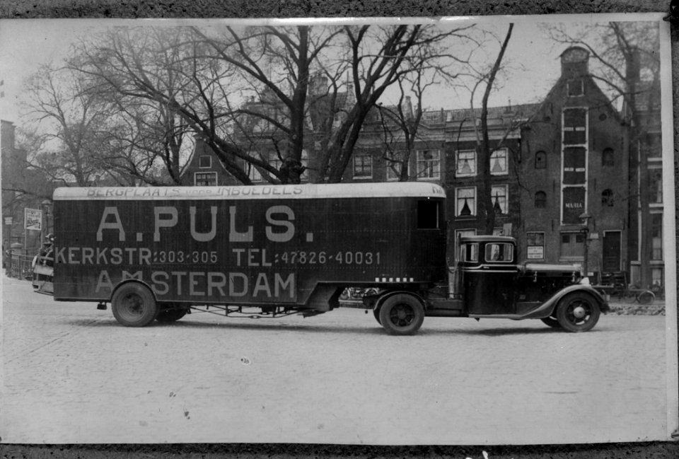 Verhuiswagen van de firma A. Puls, Bestanddeelnr 901-2940