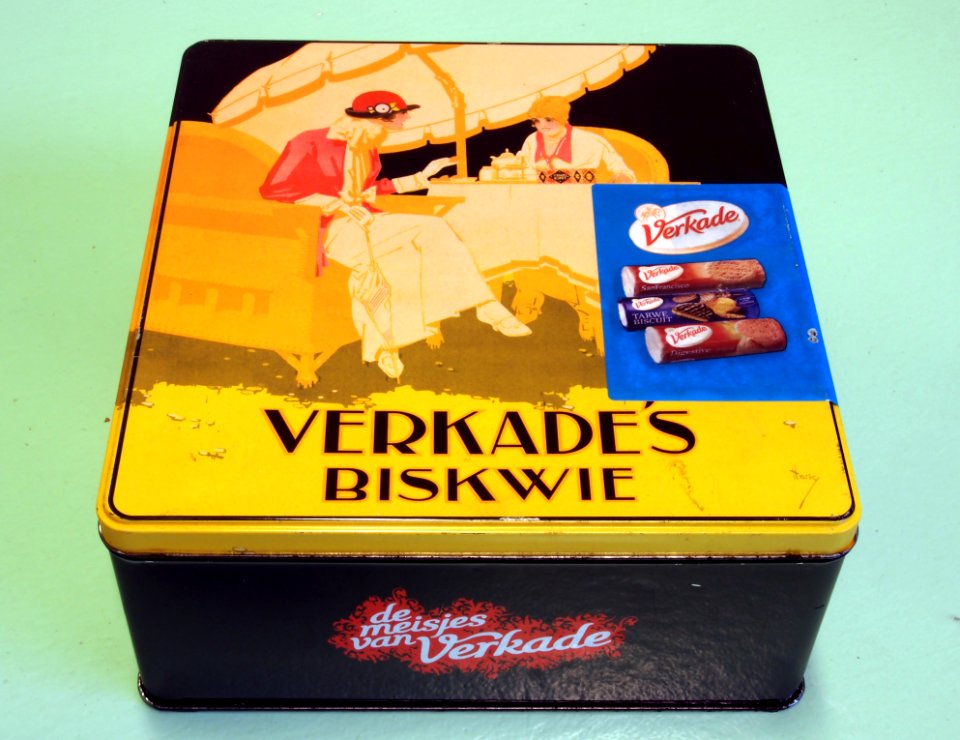 Verkade biskwie, de meisjes van Verkade blik pic1