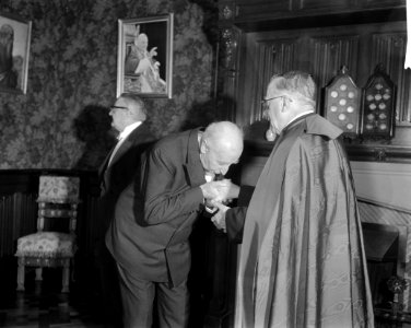 Verjaardagsfeest van kroning van de Paus De hertog de Baena kust de hand van de, Bestanddeelnr 913-1476